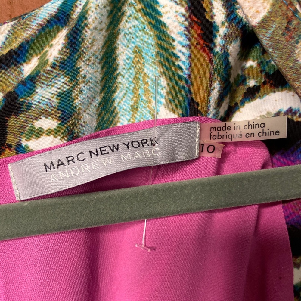 Stained glass faux wrap print dress - Picture 4 of 6